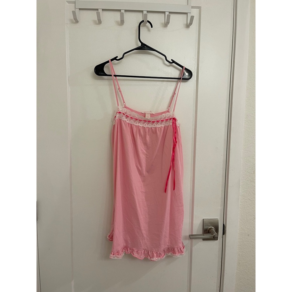 Victoria's Secret Light Pink Lace-Trim Chemise